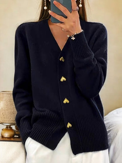 Hüftlanger Cardigan Mit Knopfleiste - Frida