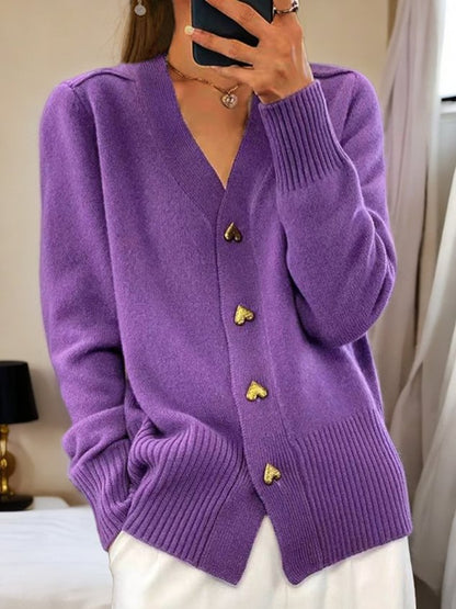 Hüftlanger Cardigan Mit Knopfleiste - Frida
