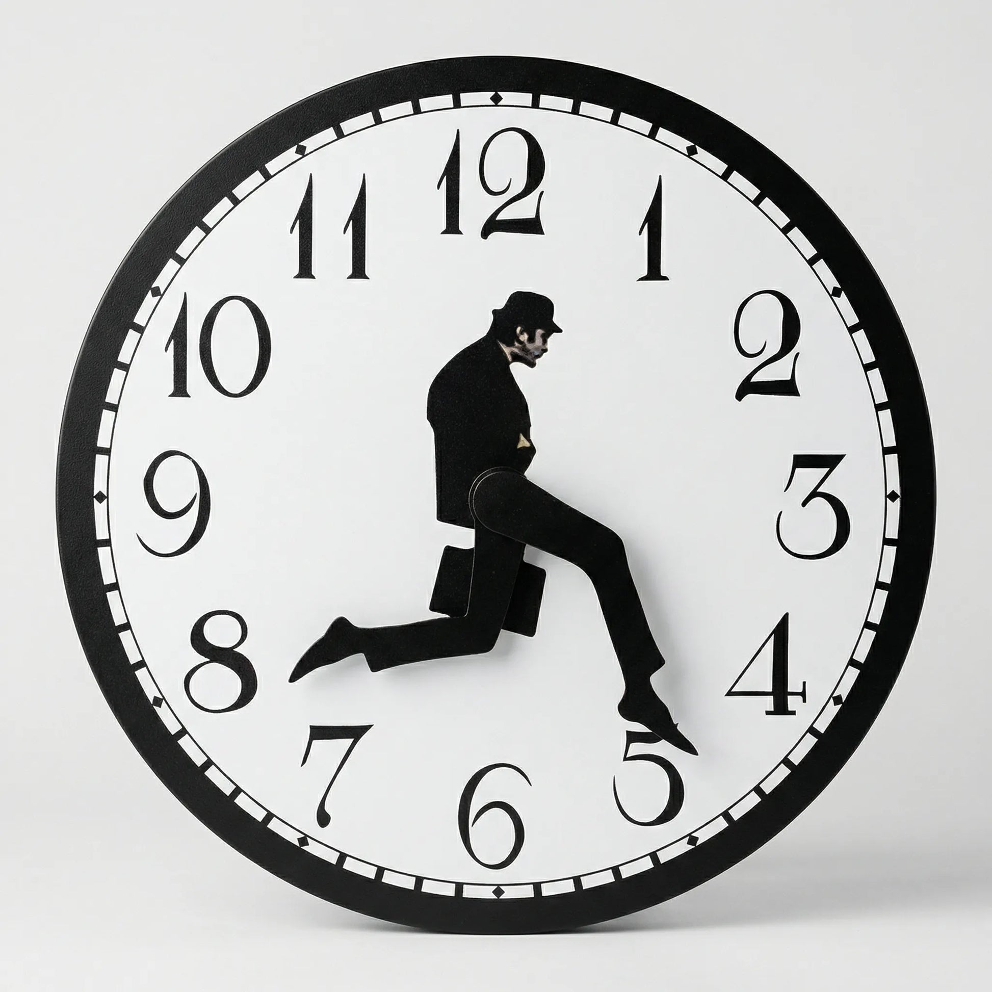 Humorvolle Wanduhr - TickleStride