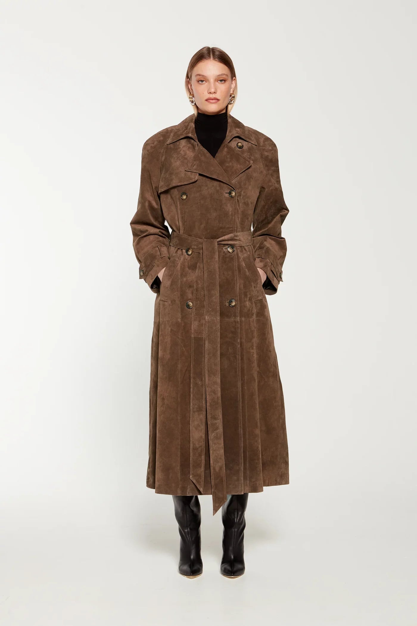Damen-Wintermantel aus Kunstwildleder – Sorina