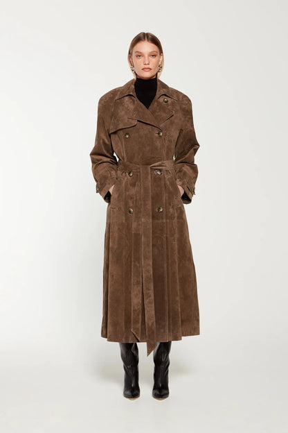Damen-Wintermantel aus Kunstwildleder – Sorina