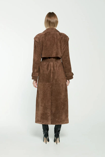 Damen-Wintermantel aus Kunstwildleder – Sorina