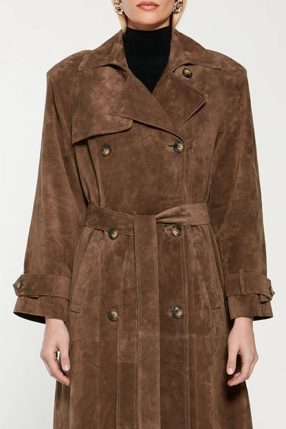 Damen-Wintermantel aus Kunstwildleder – Sorina