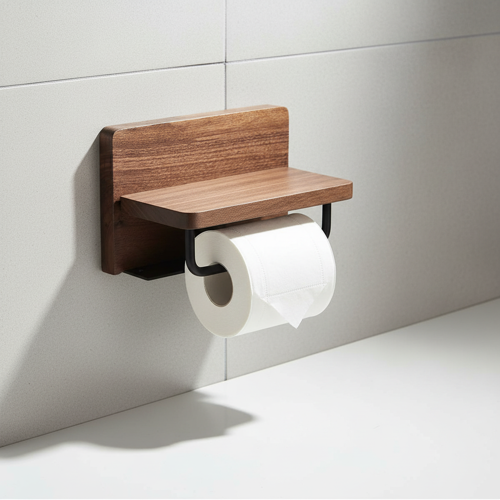 Industrieller Metallpapierhalter - WoodlyKeep