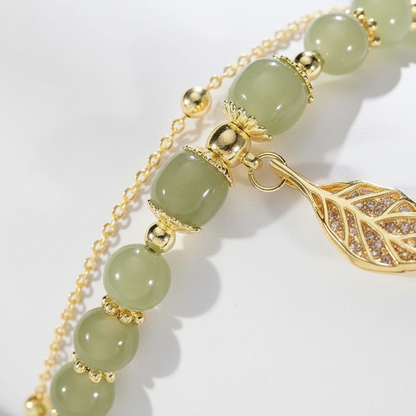 Jade Armband Mit Blattdesign - JadeLeaf