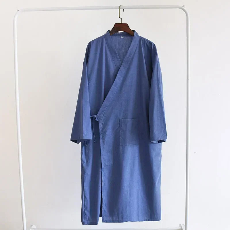 Japanese Kimono-Style Mens Dressing Gown - Blake