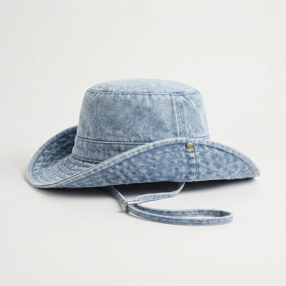 Jeanshut mit breiter Krempe - Peaknox