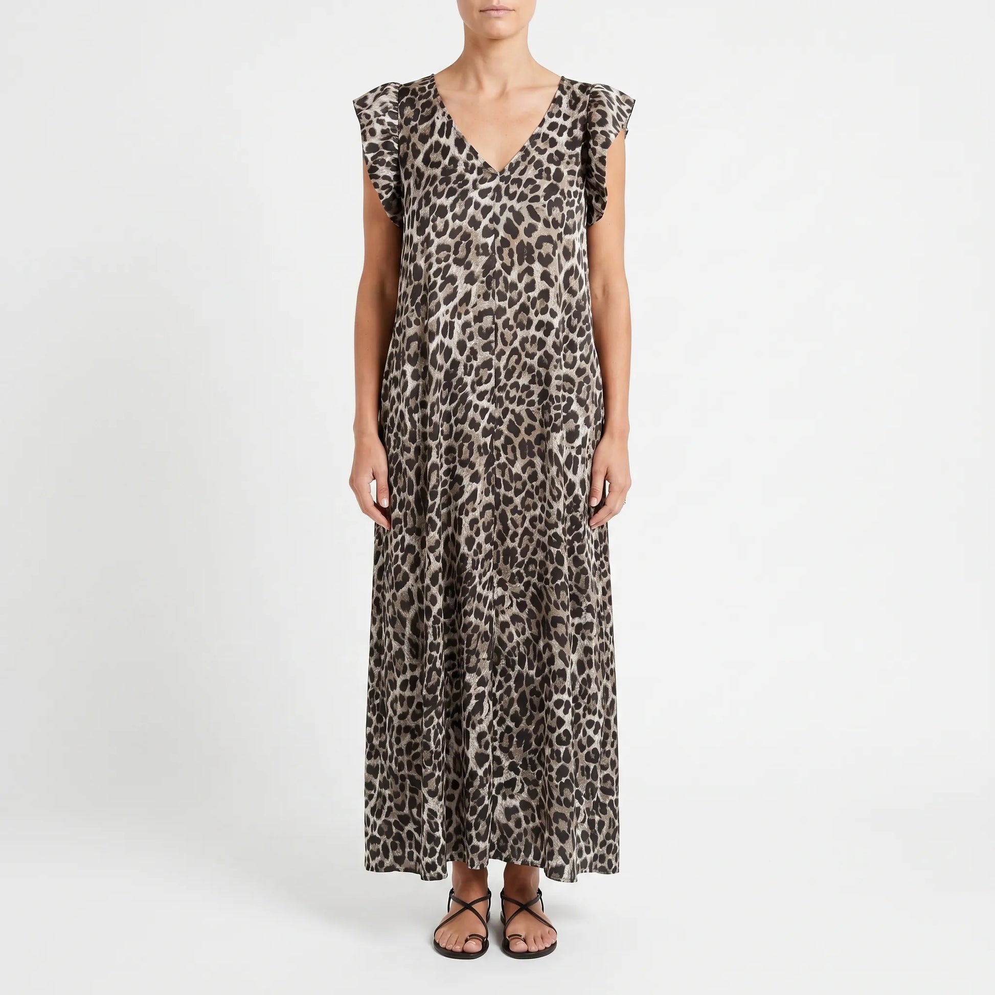 Jumpsuit Mit Weitem Bein Und Leopardenmuster - Prowley