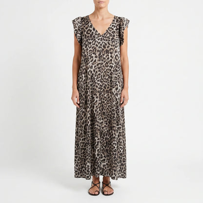 Jumpsuit Mit Weitem Bein Und Leopardenmuster - Prowley