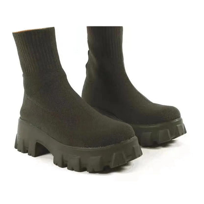 Stiefeletten mit klobiger Profilsohle - Karolina
