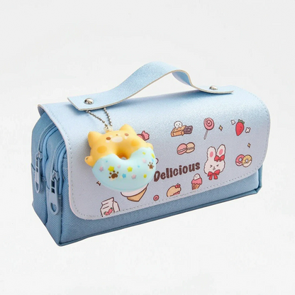 Kawaii Federmäppchen Mit Doppelreißverschluss - Fidgetfold