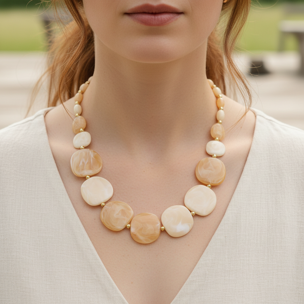Kette Mit Holzperlen - WoodBead