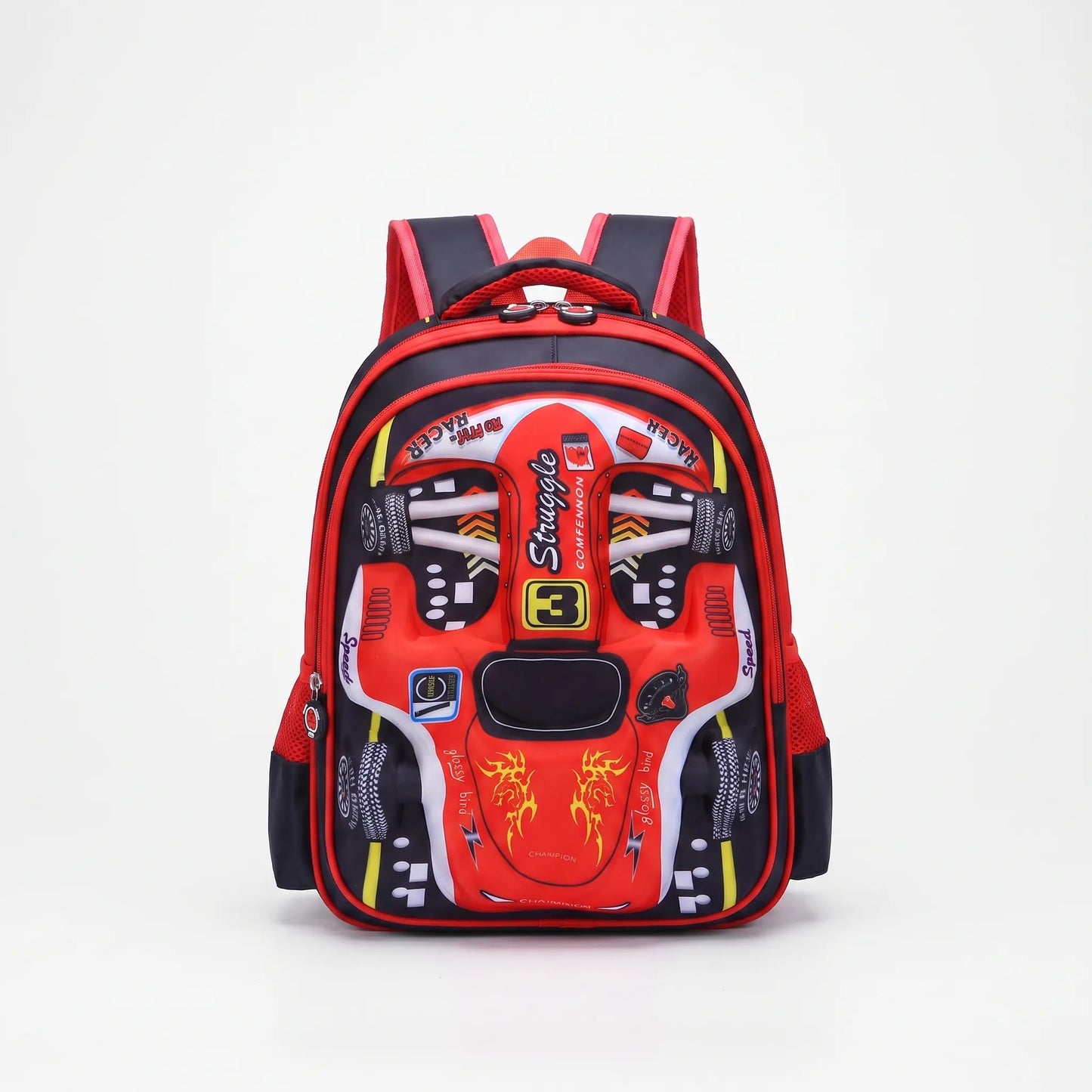 Kinderrucksack Mit 3D-Rennauto - Veloxis
