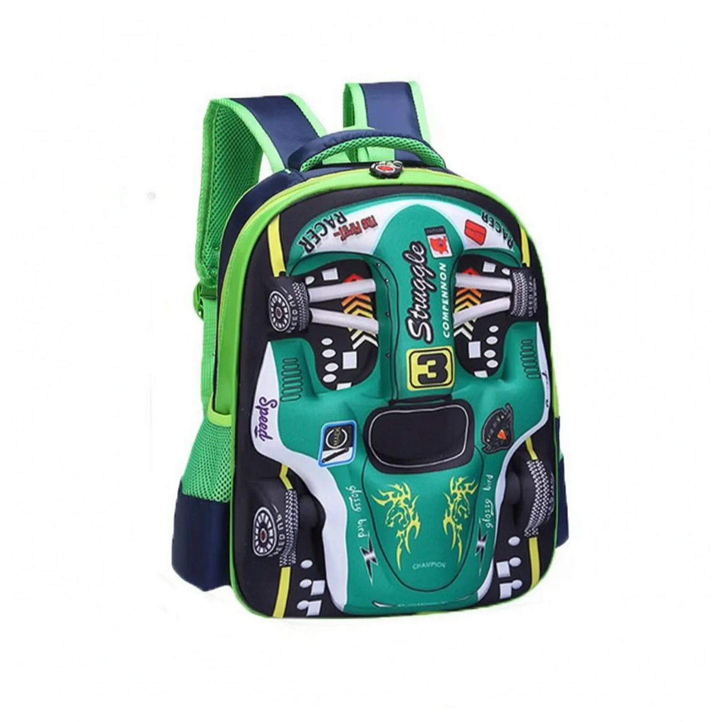Kinderrucksack Mit 3D-Rennauto - Veloxis
