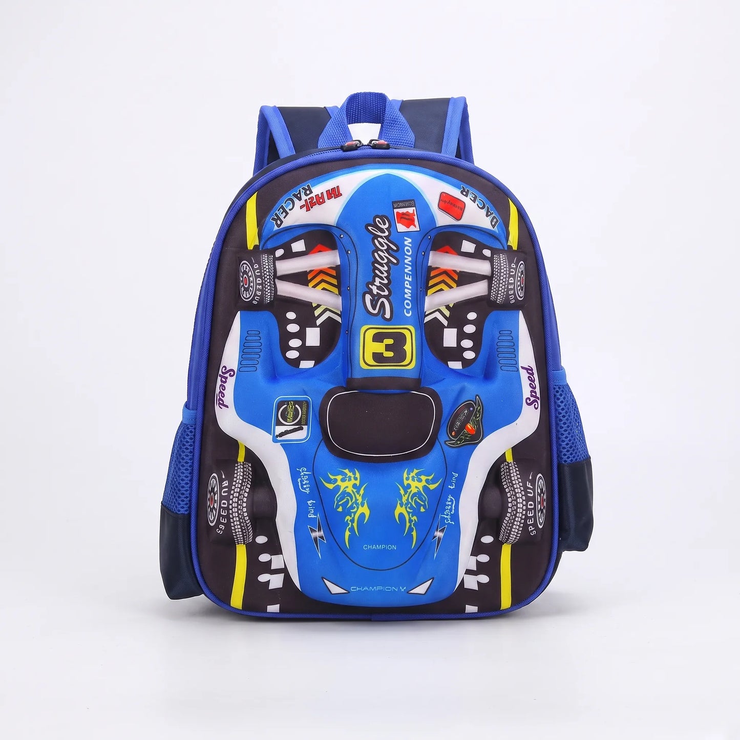 Kinderrucksack Mit 3D-Rennauto - Veloxis