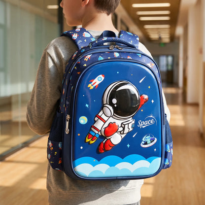 Kinderrucksack Mit 3D-Weltraum-Motiv - Zorvex
