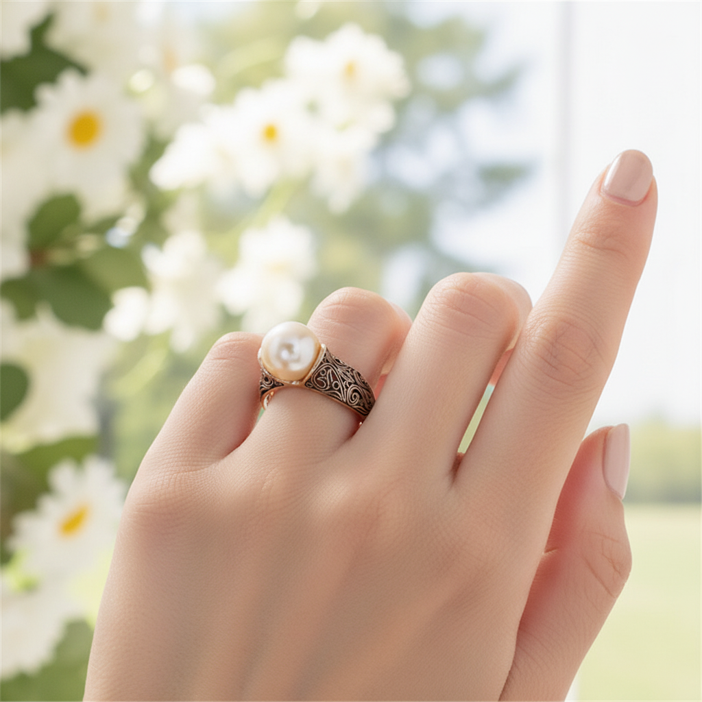 Klassischer Vintage-Ring - GoldPearl
