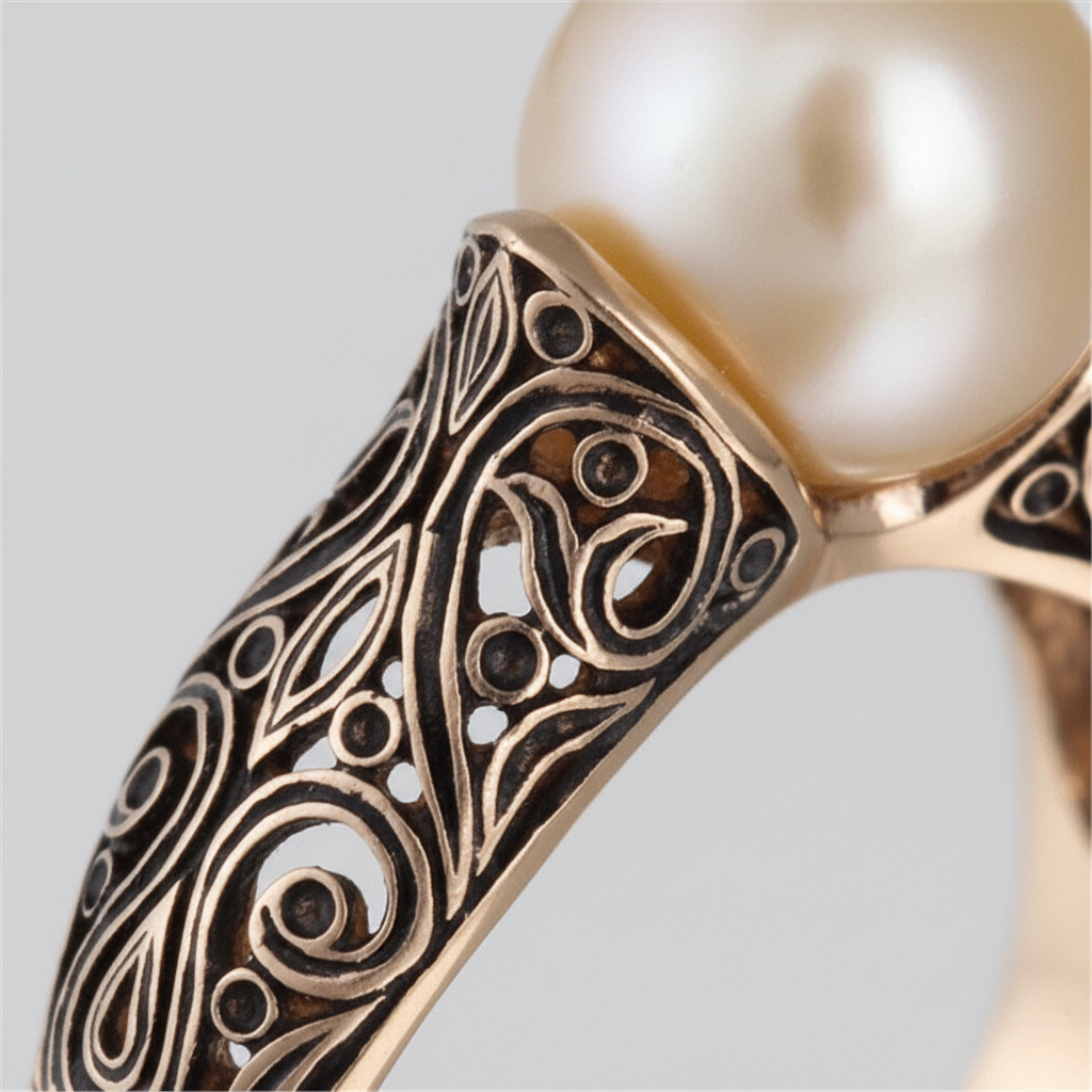 Klassischer Vintage-Ring - GoldPearl