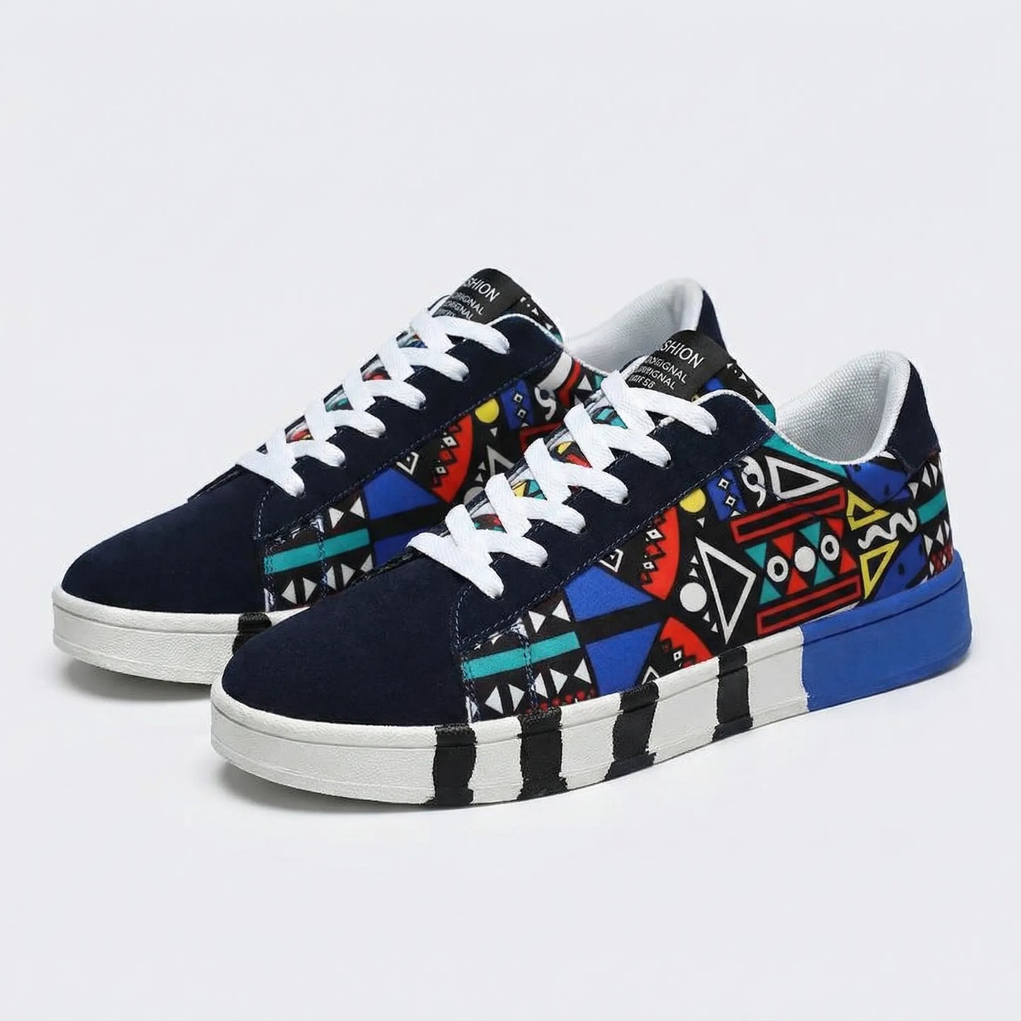 Kleurrijke Sneaker Met Grafisch Allover-Patroon - Bernard