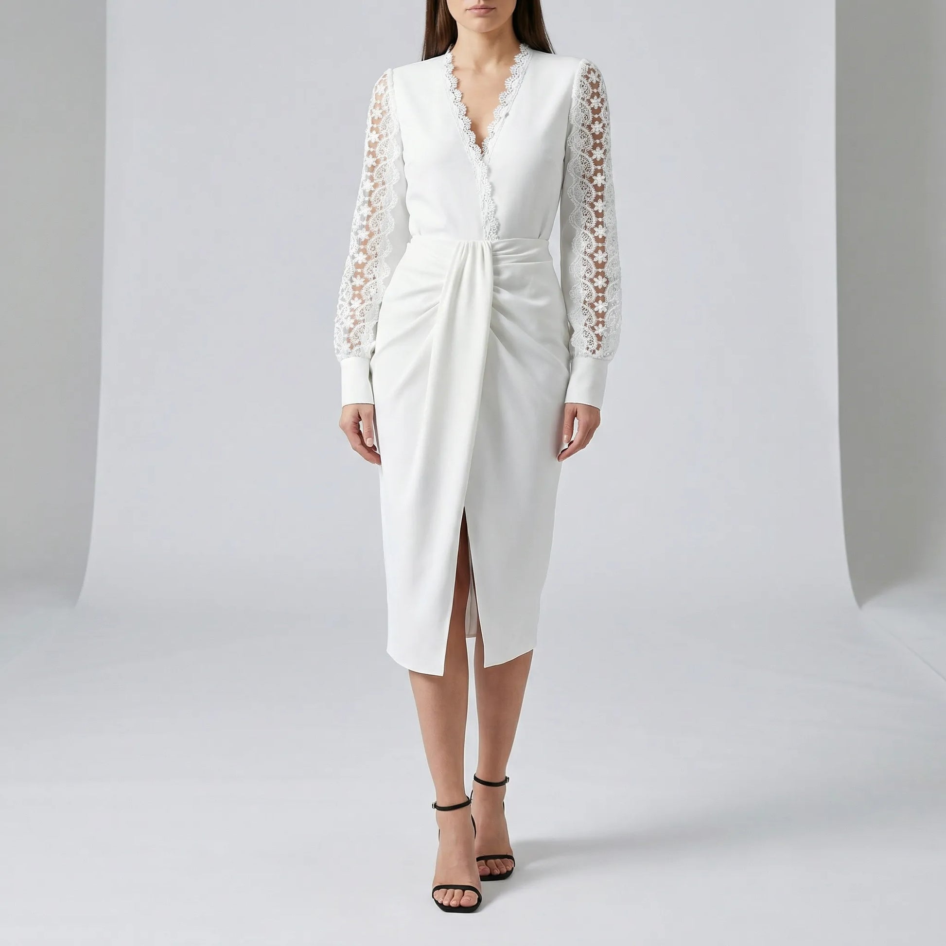 Knielanges Wickelkleid - Sandy
