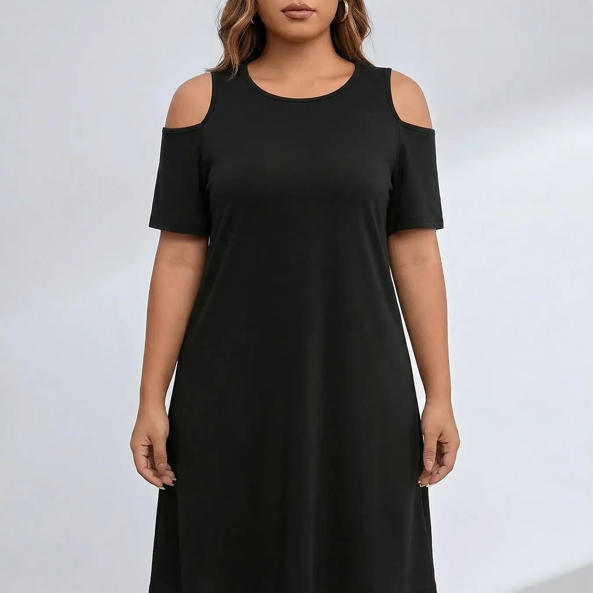 Knieumspielendes Damenkleid XL Mit Schulterausschnitten - Terri