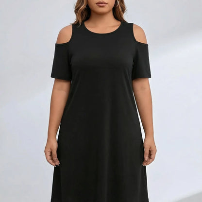 Knieumspielendes Damenkleid XL Mit Schulterausschnitten - Terri