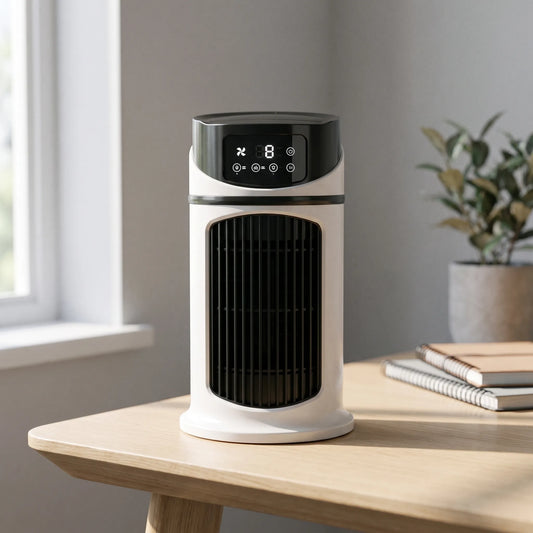 Kompakter Tischventilator Mit Integrierter Wasserkühlung - Breezify