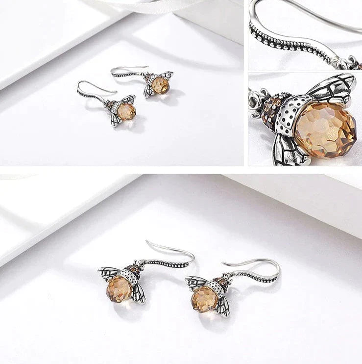 Kristallohrringe Mit Bienenmotiv - BeeGlamour