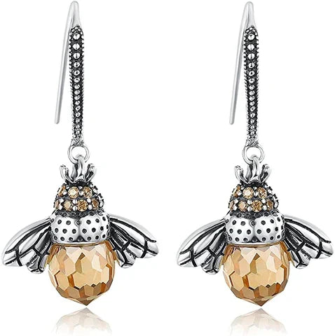 Kristallohrringe Mit Bienenmotiv - BeeGlamour