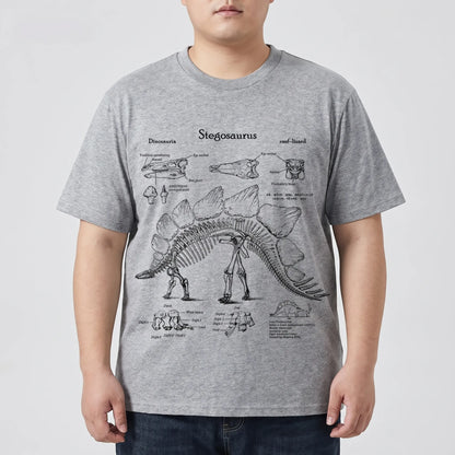Kurzarm-Shirt mit Dinosaurier-Print in Übergrößen - Jim