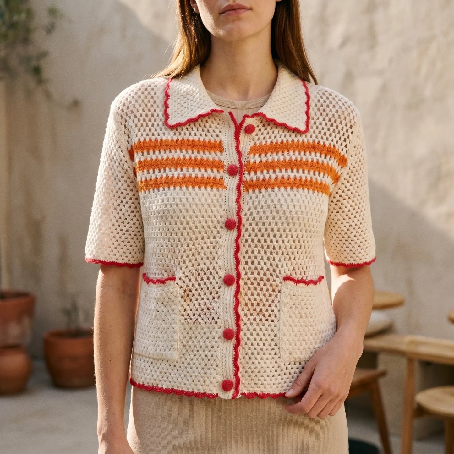 Kurzarm-Strickjacke - Penny