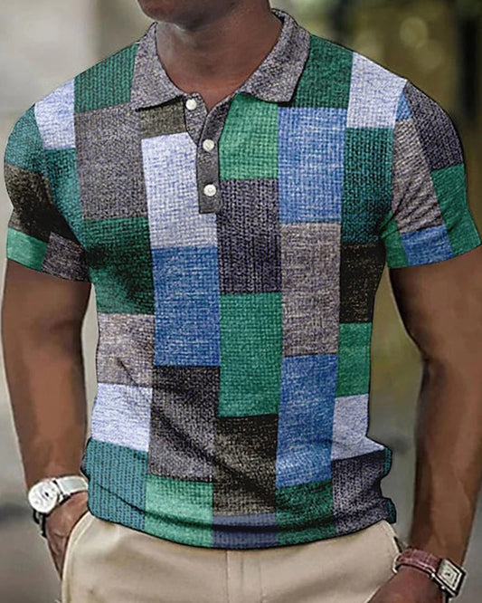 Kurzarm Poloshirt Mit Karomuster - Caspar