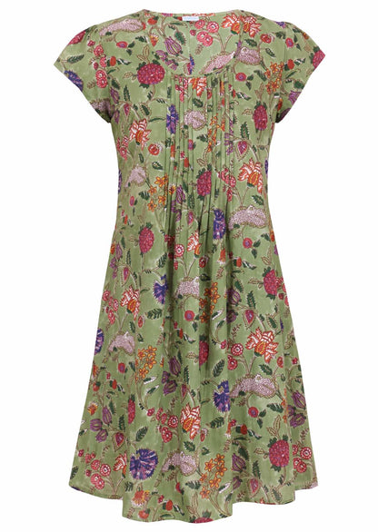 Kurzärmeliges A Linien Kleid - Amina