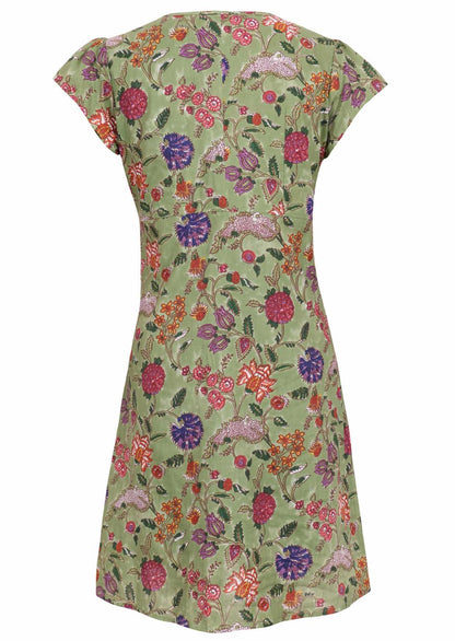 Kurzärmeliges A Linien Kleid - Amina