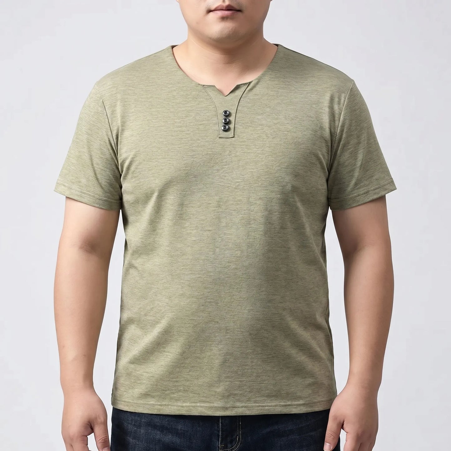Kurzärmliges T-Shirt Mit 3-Knopf-Leiste - Lewis