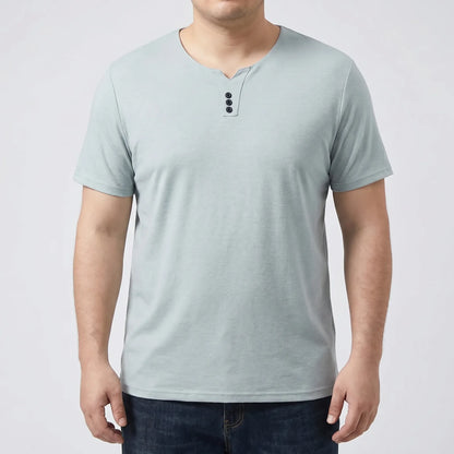 Kurzärmliges T-Shirt Mit 3-Knopf-Leiste - Lewis