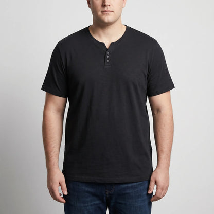 Kurzärmliges T-Shirt Mit 3-Knopf-Leiste - Lewis