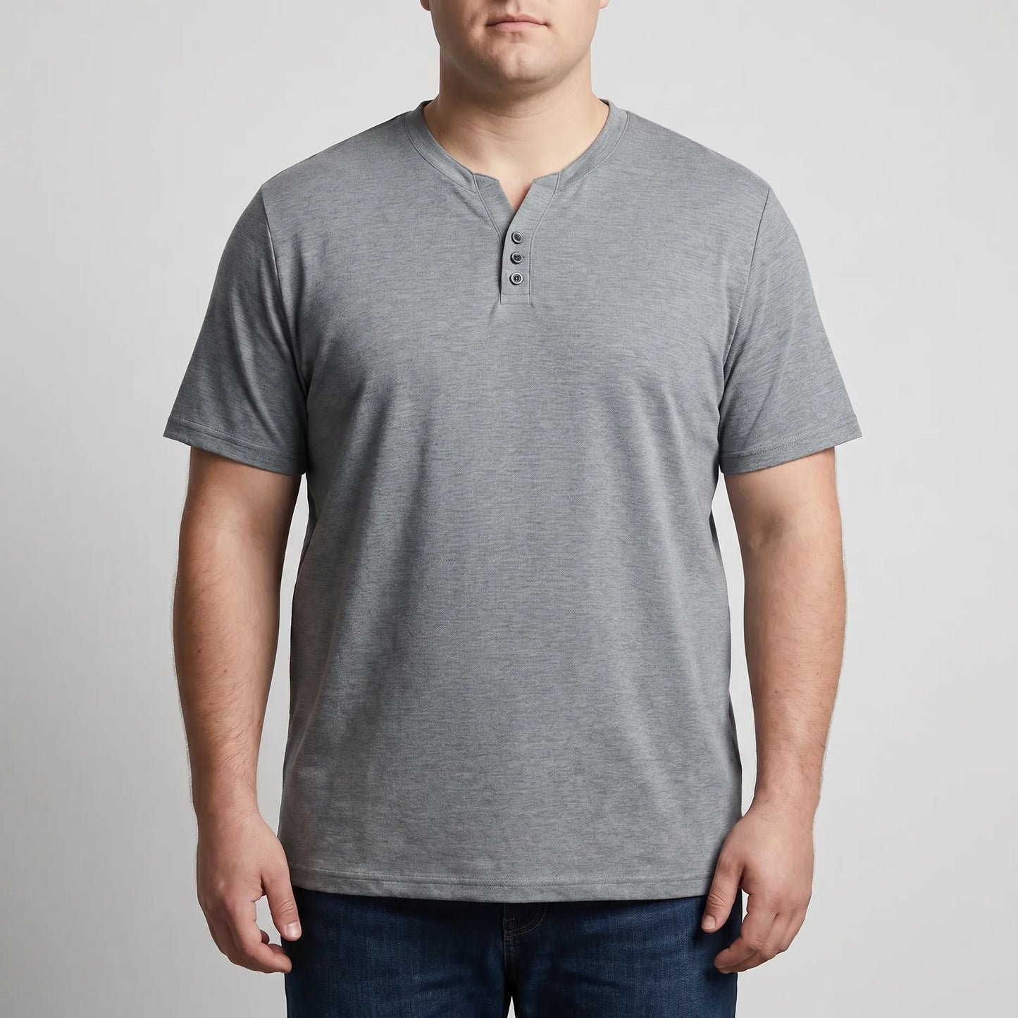 Kurzärmliges T-Shirt Mit 3-Knopf-Leiste - Lewis