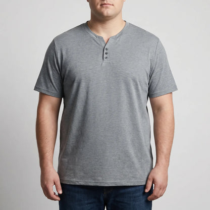 Kurzärmliges T-Shirt Mit 3-Knopf-Leiste - Lewis