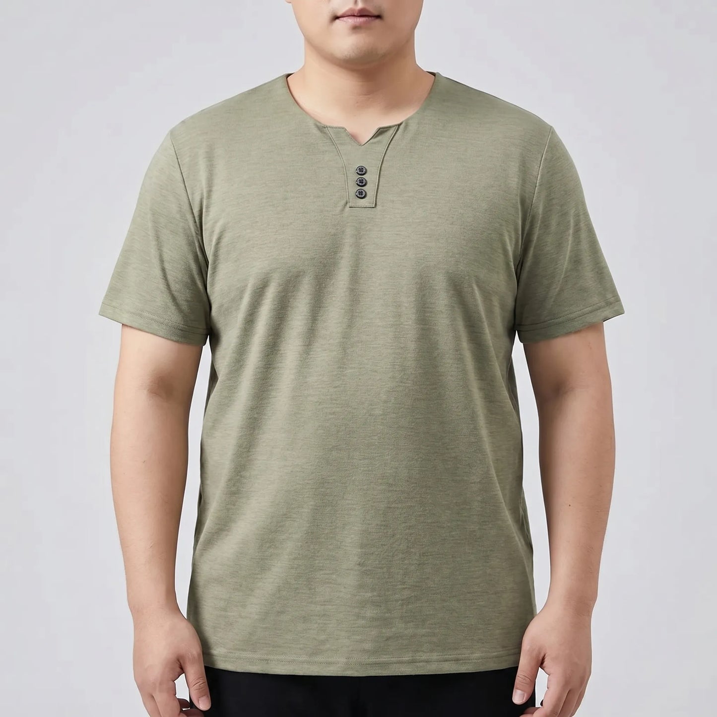 Kurzärmliges T-Shirt Mit 3-Knopf-Leiste - Lewis