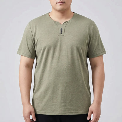 Kurzärmliges T-Shirt Mit 3-Knopf-Leiste - Lewis