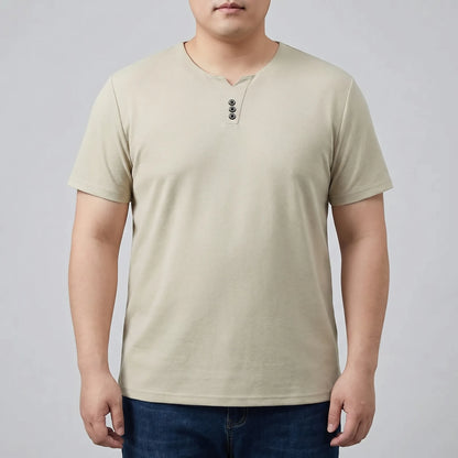 Kurzärmliges T-Shirt Mit 3-Knopf-Leiste - Lewis