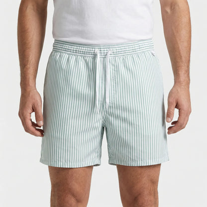 Kurze Gestreifte Badeshorts Für Herren - Gerard