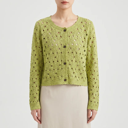 Kurze Häkeljacke Im Ajour-Muster -  Lorena