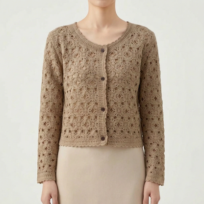 Kurze Häkeljacke Im Ajour-Muster -  Lorena
