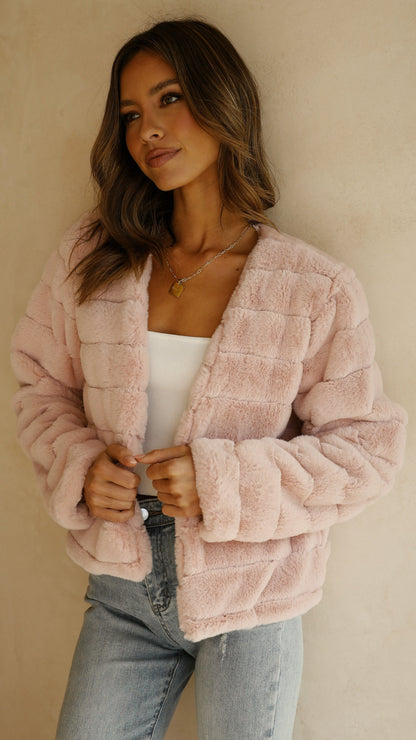 Luxuriöse Damen-Crop-Jacke – Veloura