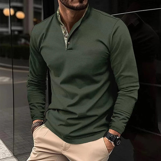 Langarm Poloshirt Mit Stehkragen - Kenan
