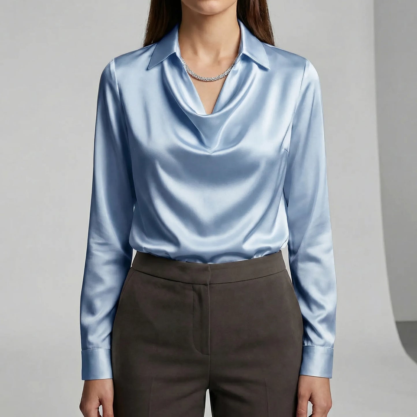Langärmelige Drapée-Bluse - Ceylin