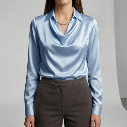 Langärmelige Drapée-Bluse - Ceylin