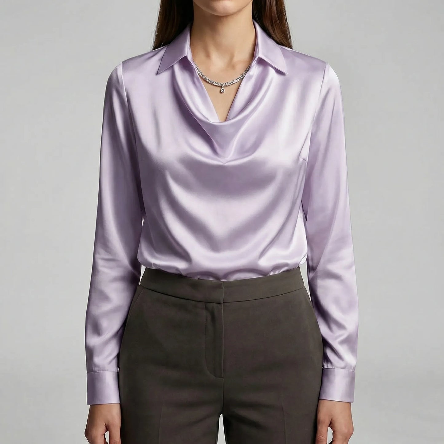Langärmelige Drapée-Bluse - Ceylin